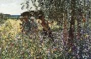 unknow artist Grass playing time France oil painting artist